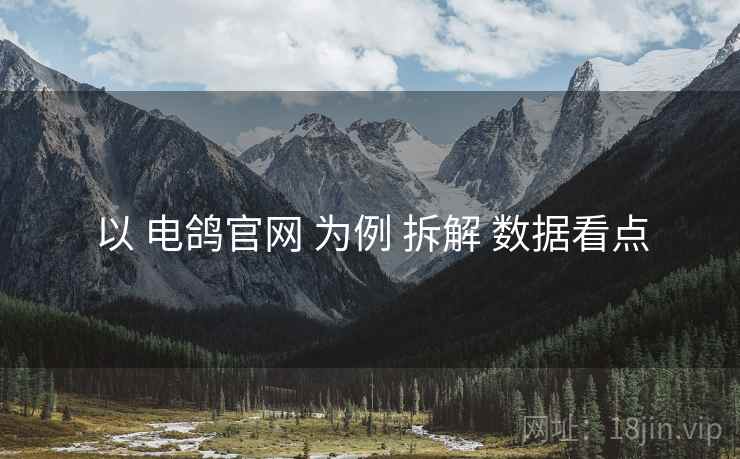 以 电鸽官网 为例 拆解 数据看点