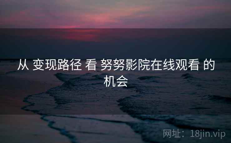 从 变现路径 看 努努影院在线观看 的机会