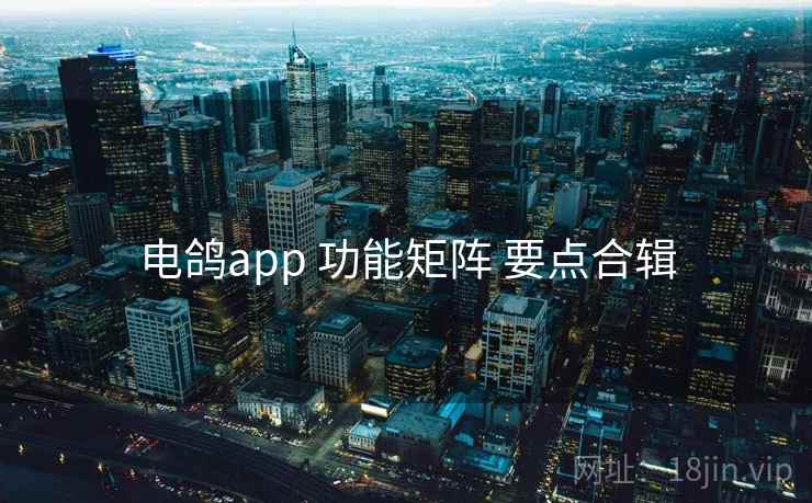 电鸽app 功能矩阵 要点合辑