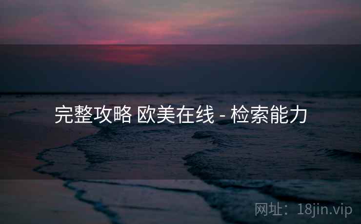 完整攻略 欧美在线 - 检索能力
