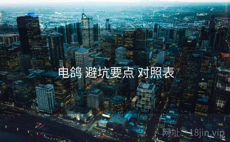 电鸽 避坑要点 对照表  第1张
